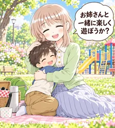 たのしいピクニックイラストの披露と画像生成検証のR18添付画像 1/1