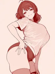 佑芽を題材にしたシコスレでパイズリ画像が話題にのR18添付画像 1/1